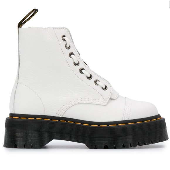Dr. Martens Women's Sinclair Leather Zip Front Boots - White - Picture 4 of 9
